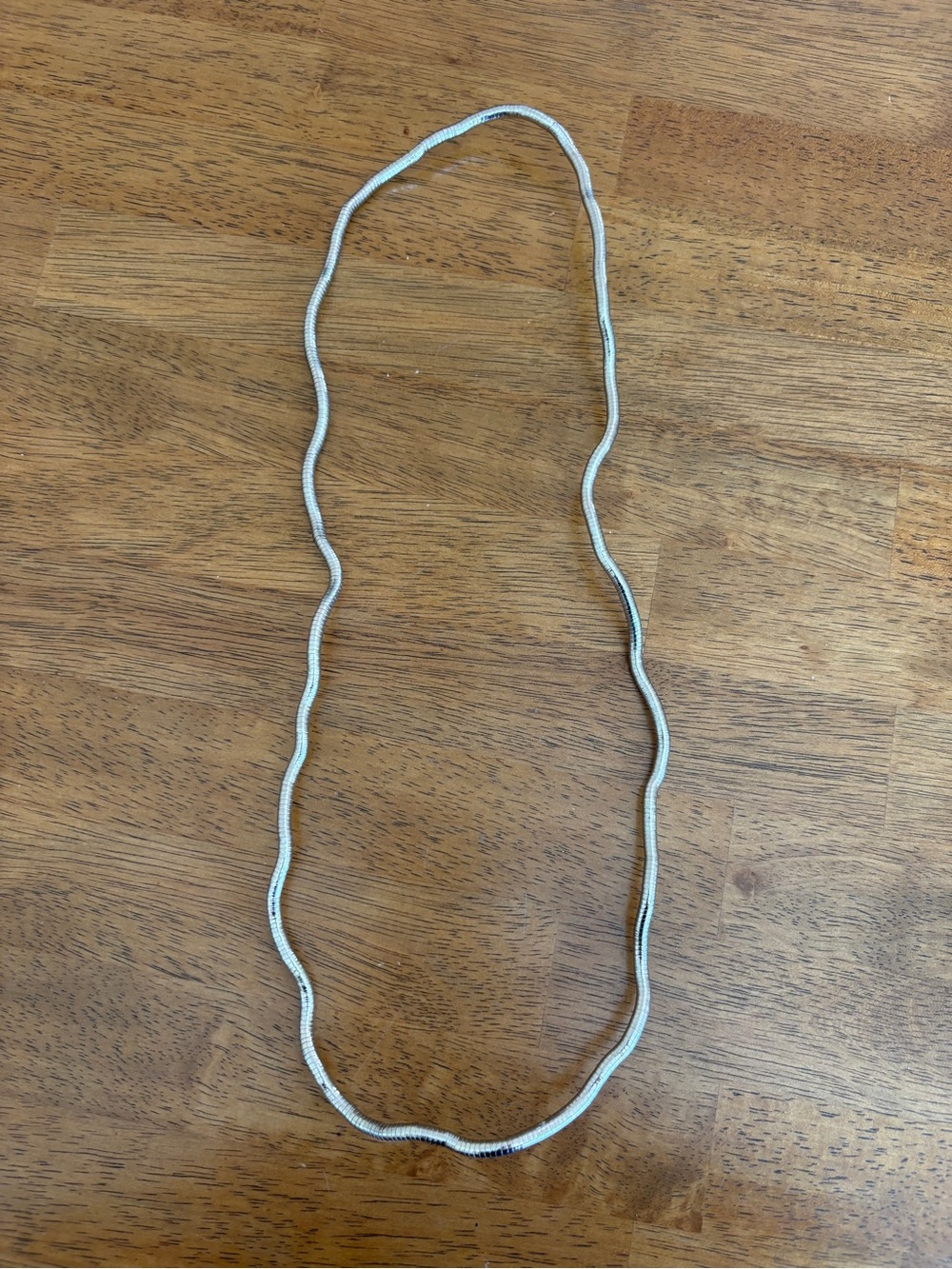 Bendable necklace or bracelet pliable silver tone unique quirky jewelry